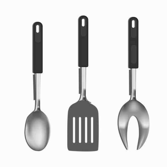 3-Piece Stainless Steel Kitchen Utensil Set with Ergonomic Handles