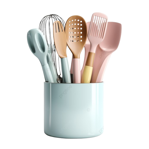 Modern Cooking Utensils Collection with Storage Cup