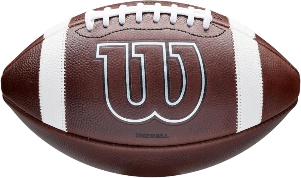 Wilson GST Game Football Brown Composite Leather Official Game Ball