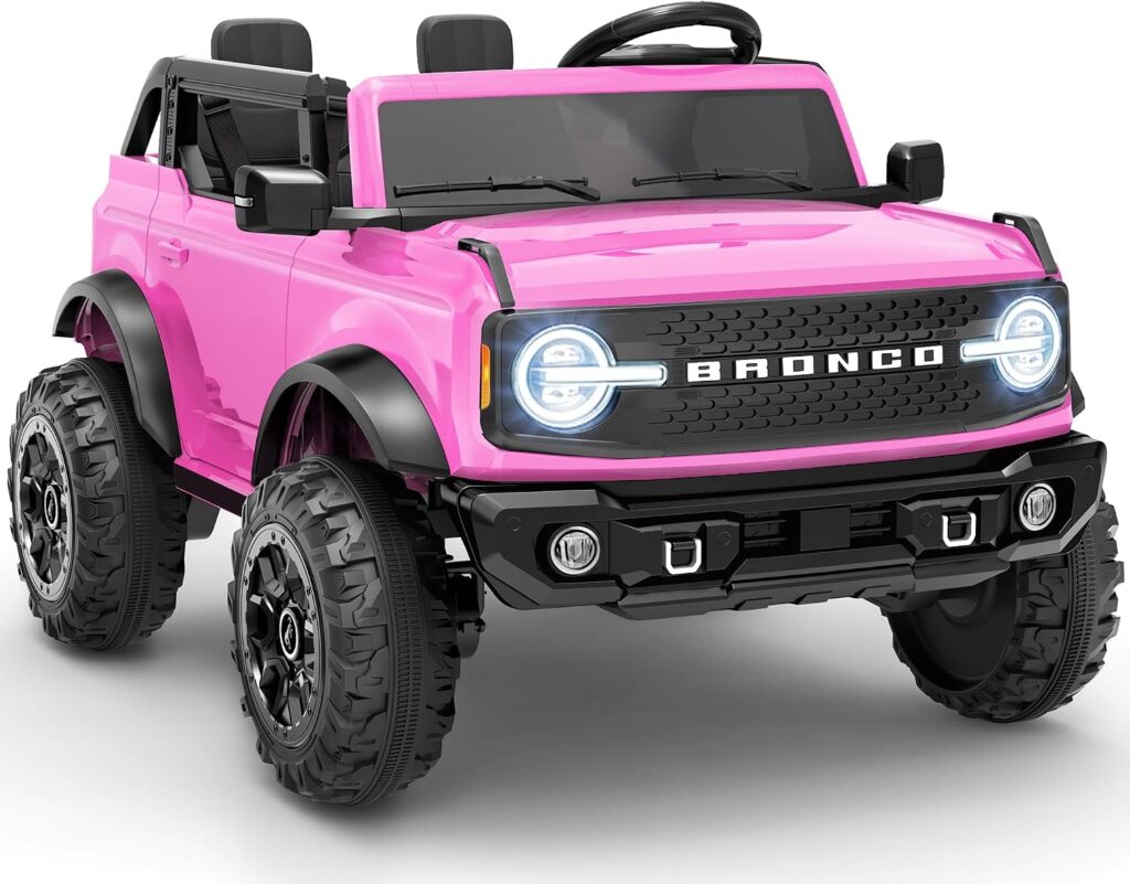 Licensed Ford Bronco 24V Ride On Truck 2 Seater Remote Control Pink